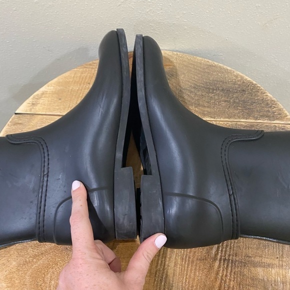 L.K.Bennet black knee high rain boots size 38 (7) - Picture 7 of 11